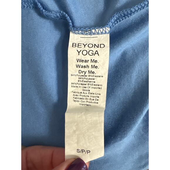 Beyond Yoga Featherweight Flutter Tank Sky Blue Heather Size S - Picture 7 of 11